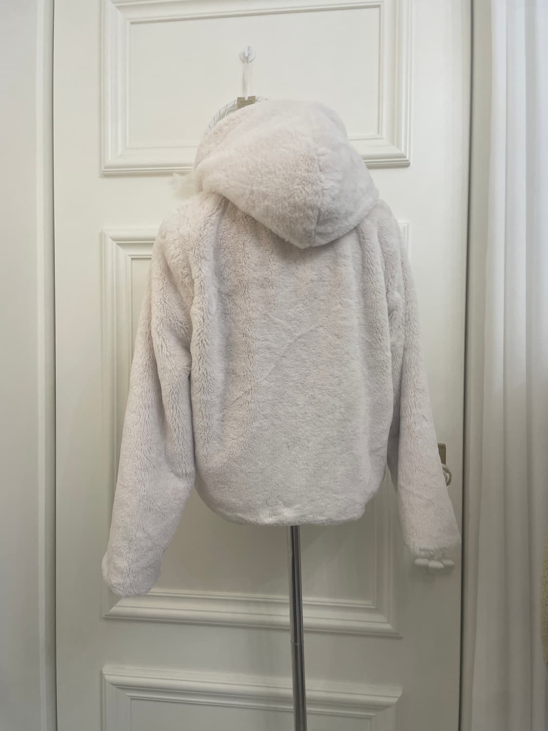 ivory fur hoodie winter jacket(size-S) 상품이미지3