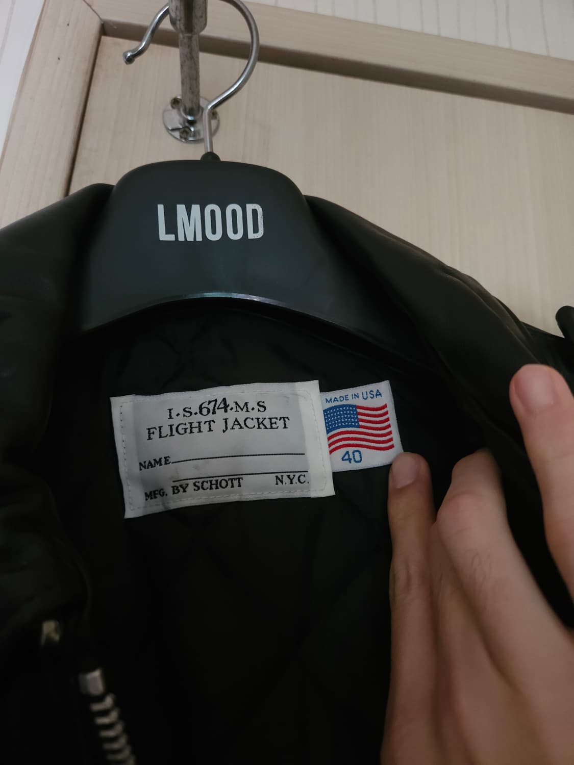 (40) 쇼트 A-2 레더자켓 블랙 상품이미지6