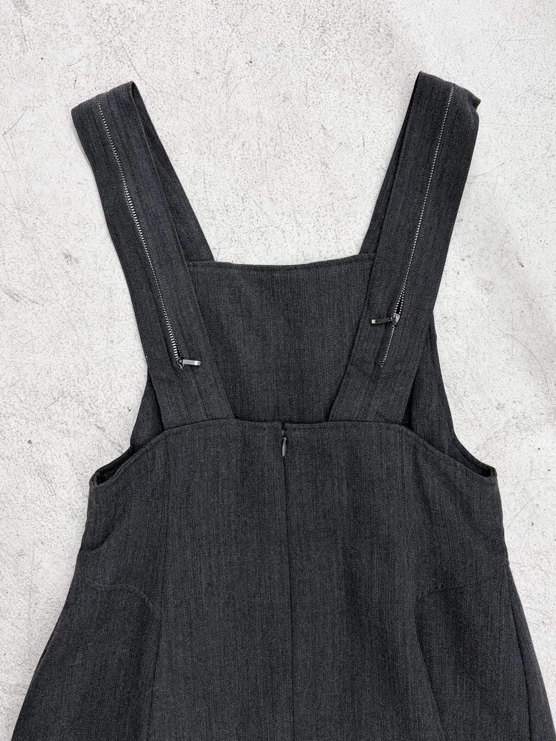 1990’s japan vintage 숄더 지퍼 드레스 상품이미지4