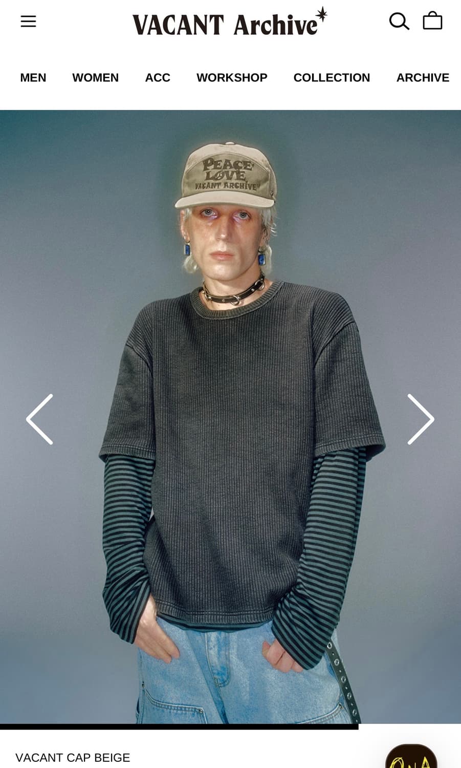 vacant archive 베이컨트 cap 베이지 상품이미지3