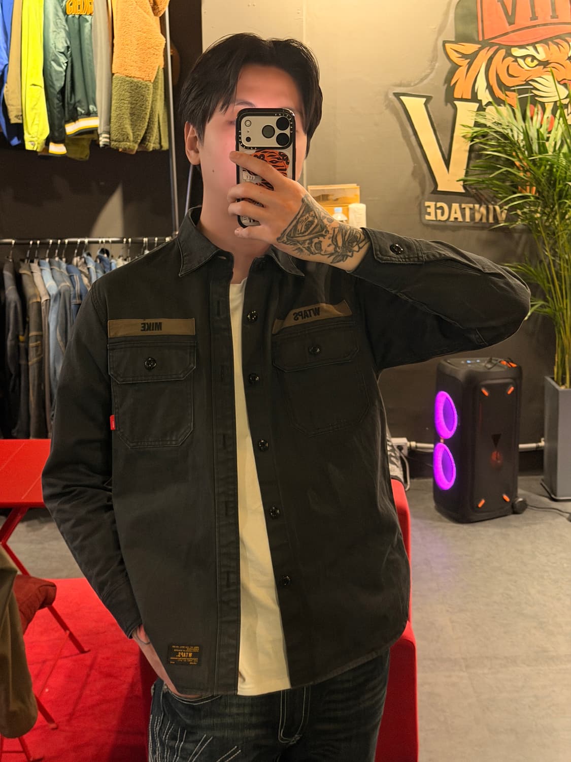 WTAPS 더블탭스 워크셔츠 블랙 상품이미지1