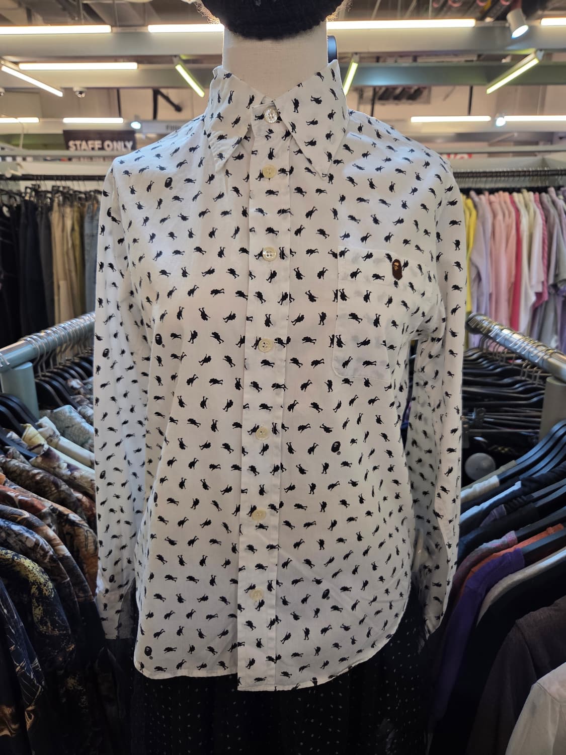 bape 베이프 화이트 패턴셔츠 상품이미지3