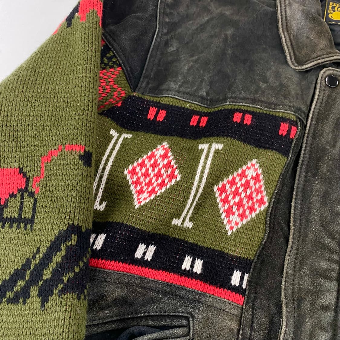 Vintage 스웨이드 레더 블루종 자켓 (100) 상품이미지3