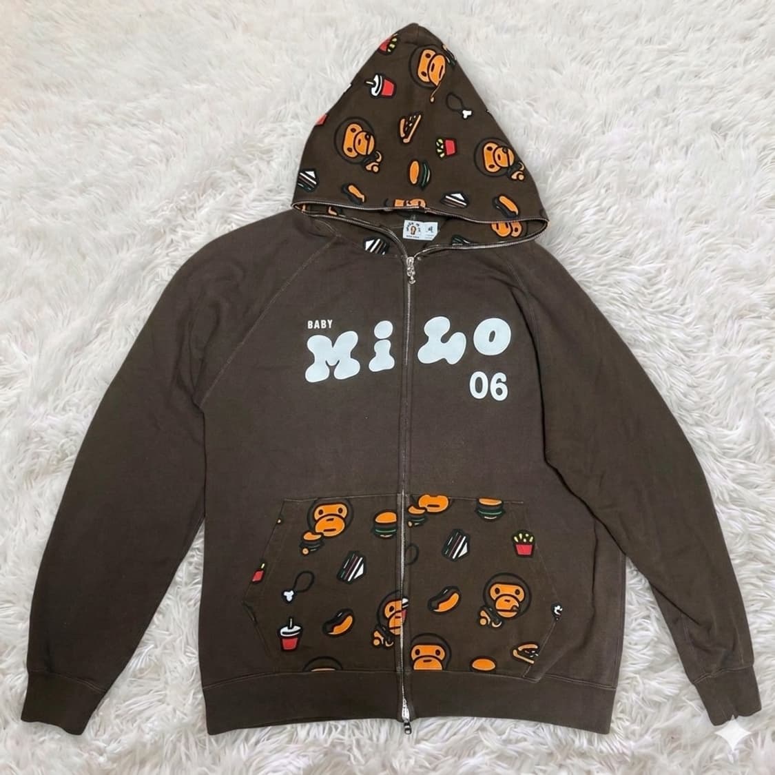 베이프 마일로 모노그램 후드집업 상품이미지1