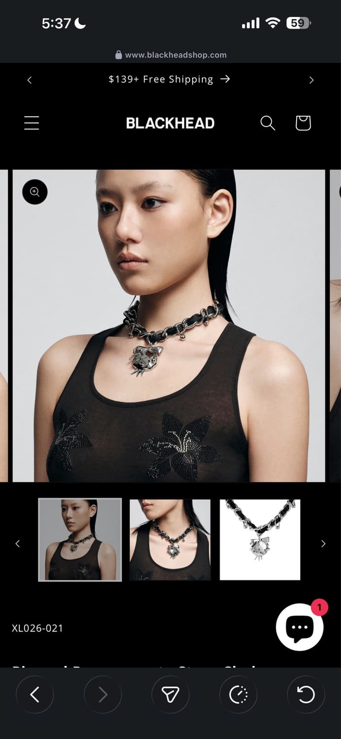 black headstudio choker 상품이미지2