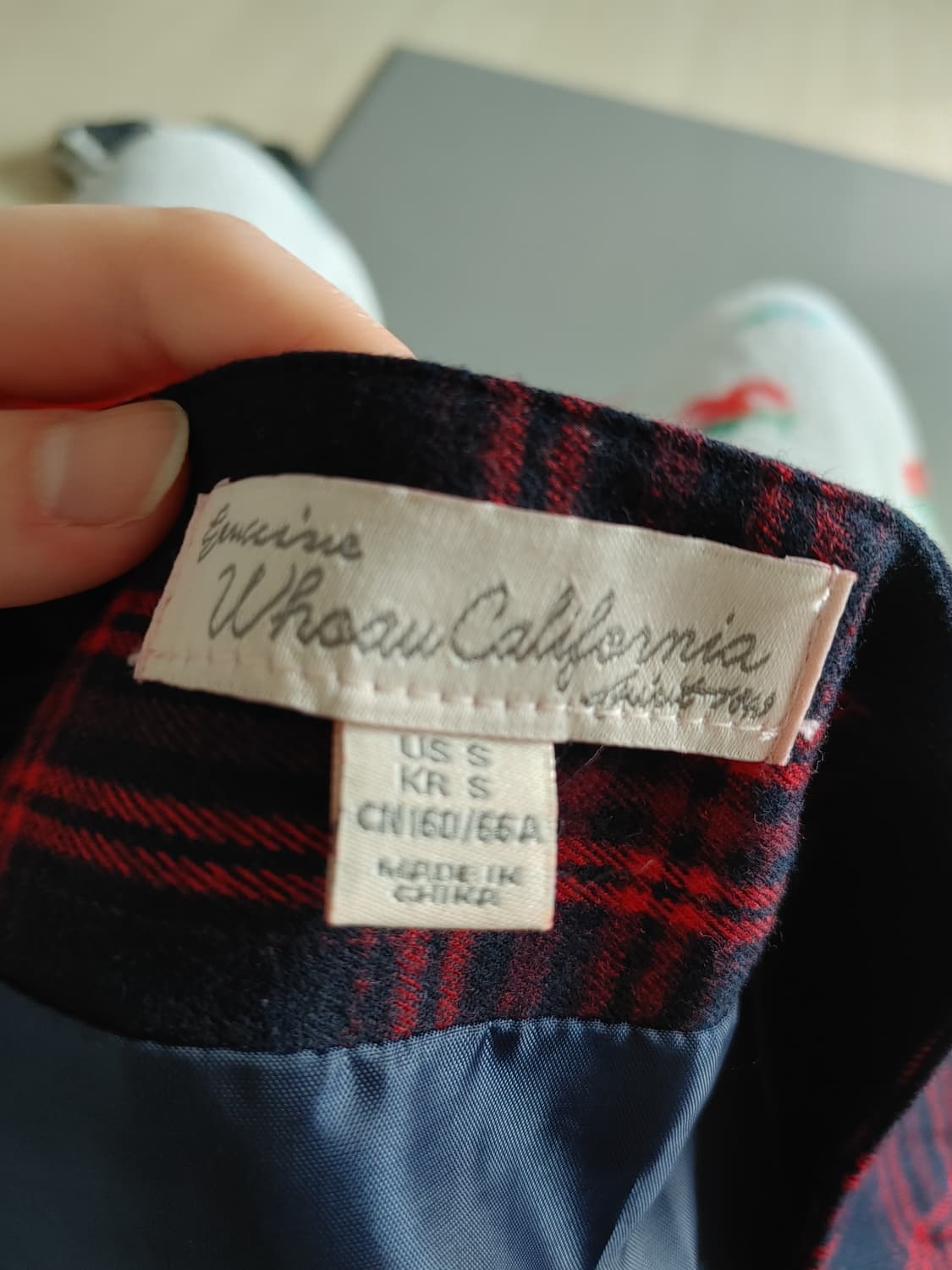 후아유 레드체크패턴 스커트 상품이미지2