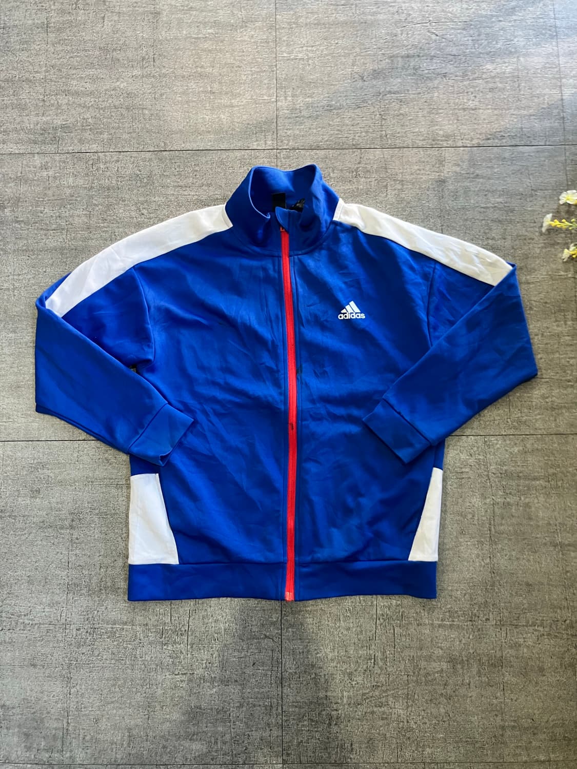 Adidas 아디다스 올드스쿨스트릿 백로고 져지집업자켓 블루 상품이미지1