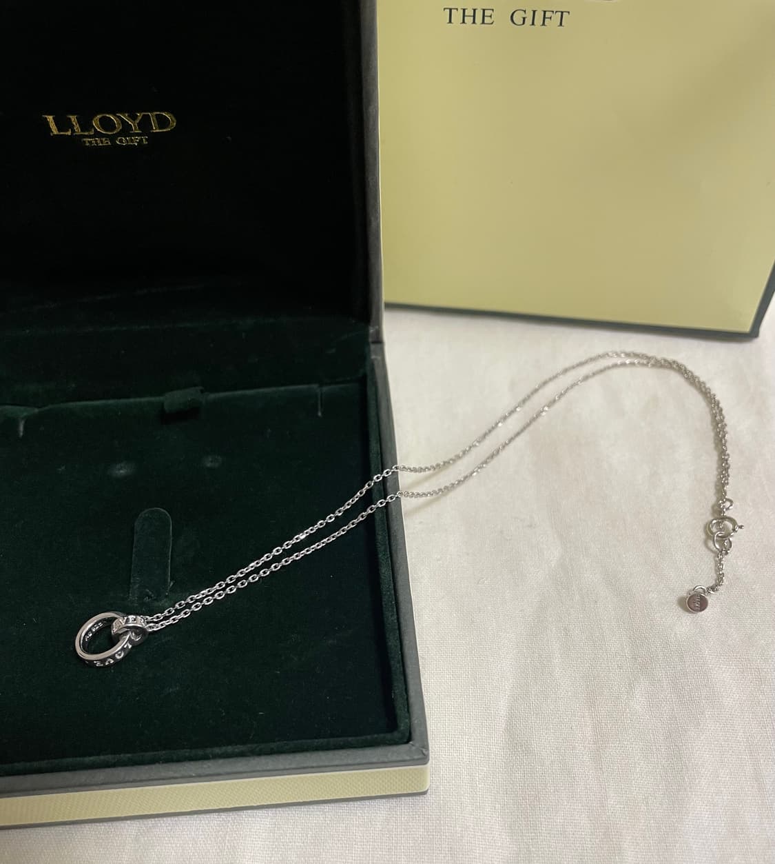 [미사용]로이드 정품 순은 실버925 인터로킹 목걸이 상품이미지6