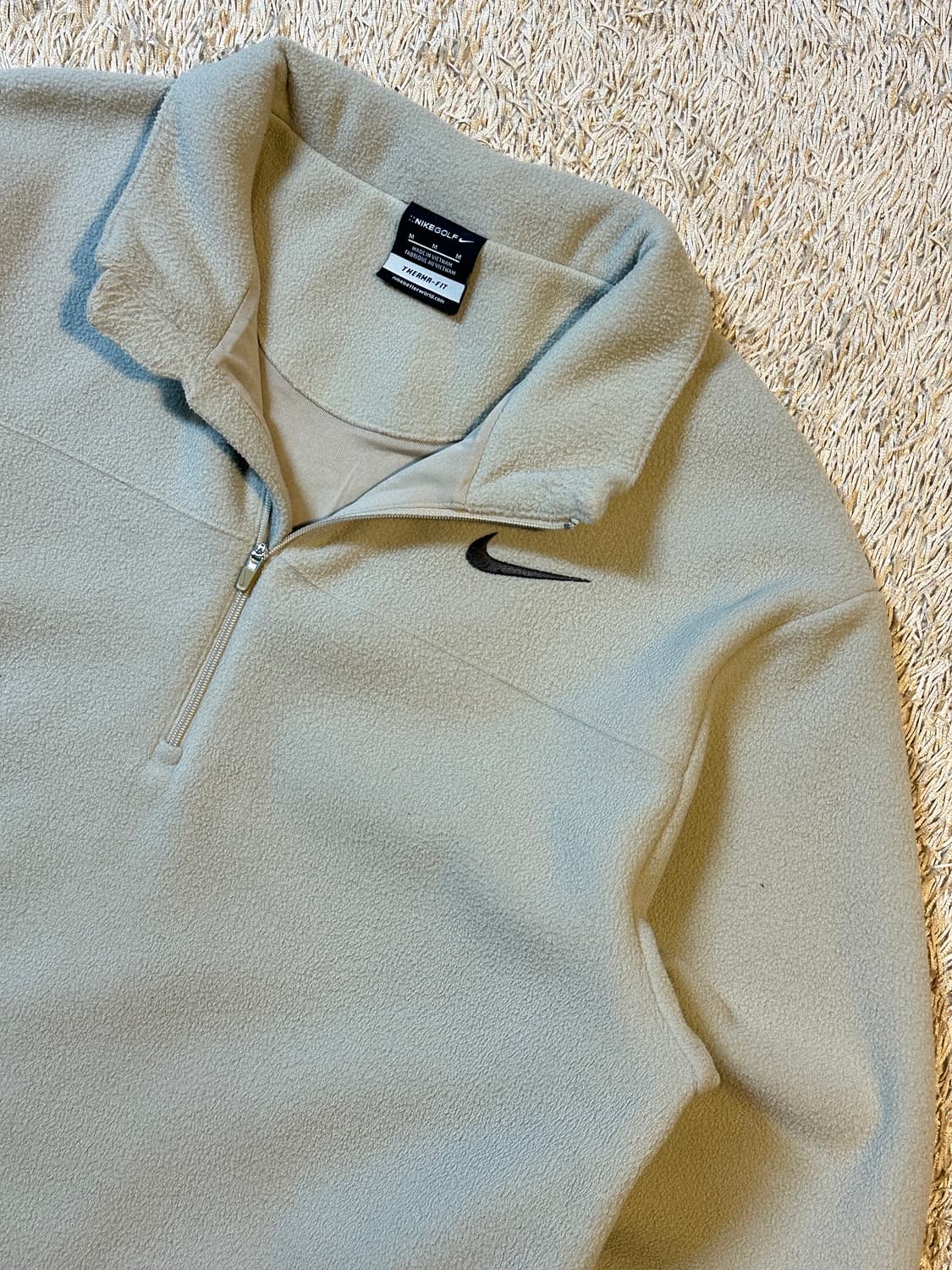 나이키 골프 써마핏 스우시 플리스 하프 반집업 라이트그레이 상품이미지2