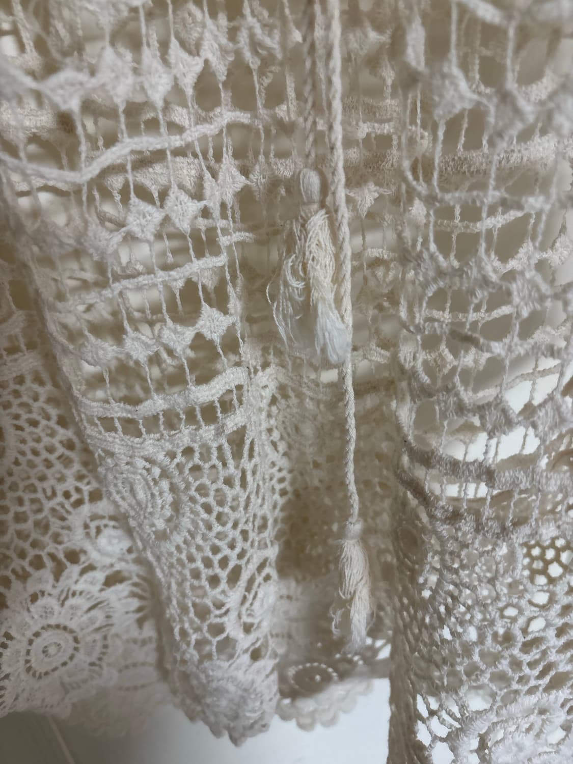 보헤미안 에스닉 크로셰 레이스 커버업 블라우스 비치 튜닉  상품이미지3