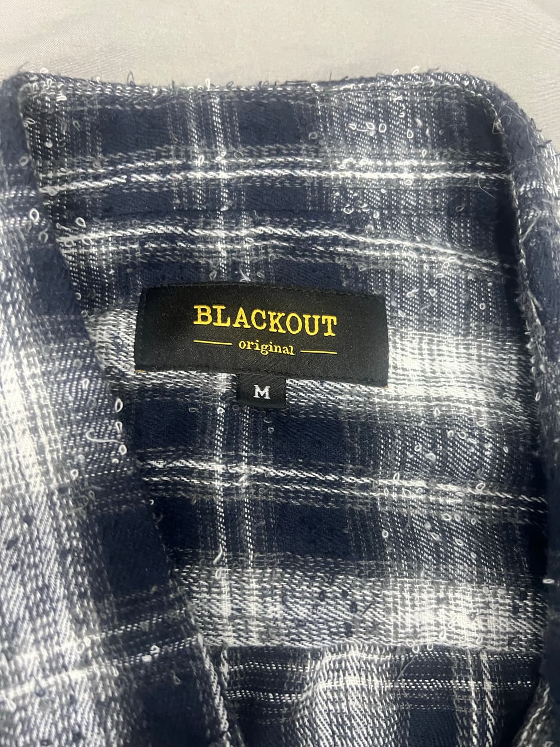 블랙아웃 보로 셔츠 M사이즈 상품이미지2