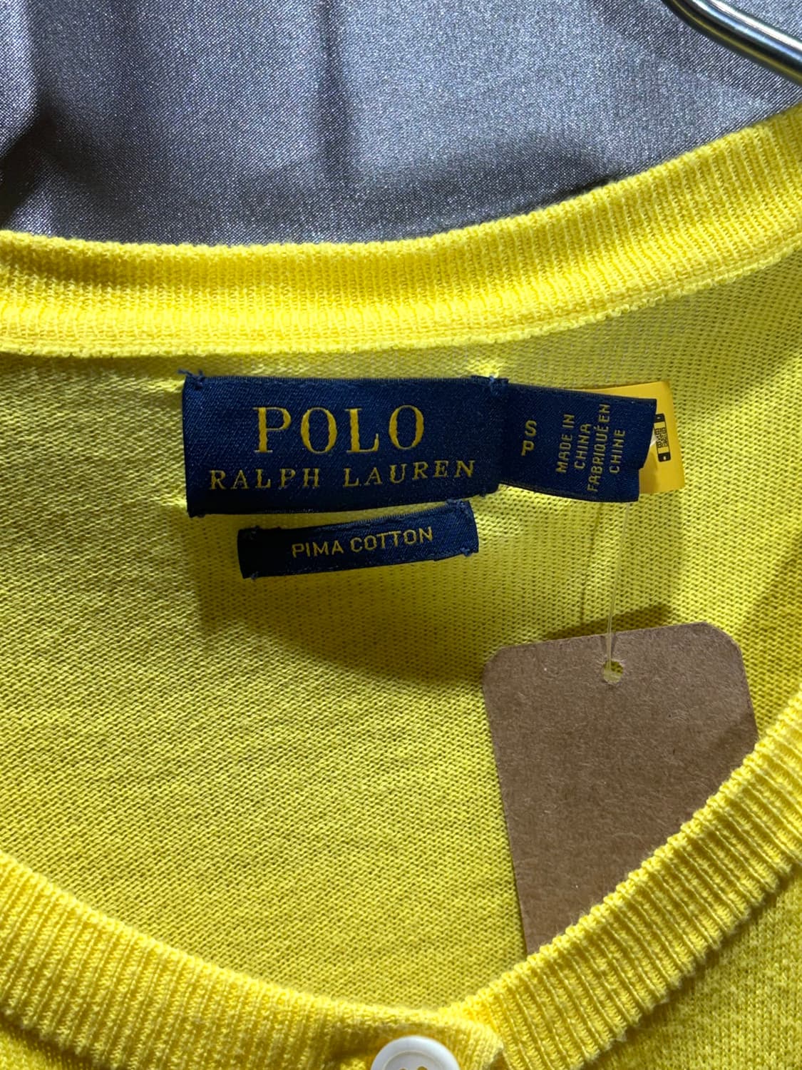 S 폴로랄프로렌 우먼스 옐로우 라운드 가디건 상품이미지5