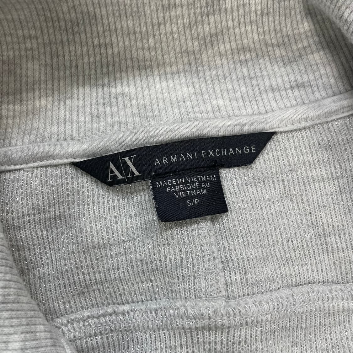 알마니 익스체인지 올오버 로고 집업 그레이 상품이미지3