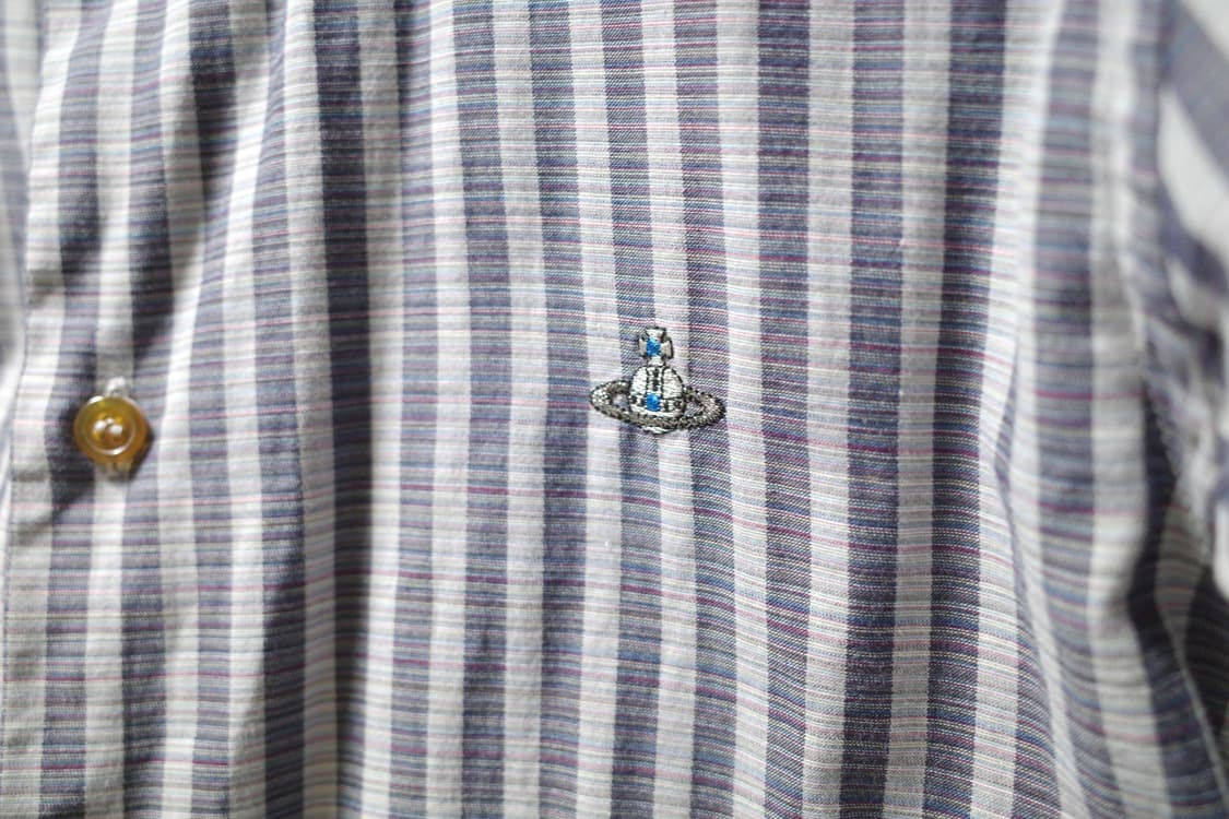 비비안웨스트우드 맨 네이비 스트라이프 셔츠 상품이미지3