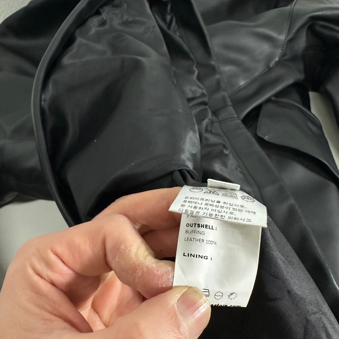 L 라퍼지스토어 블랙 가죽 레더자켓 상품이미지7