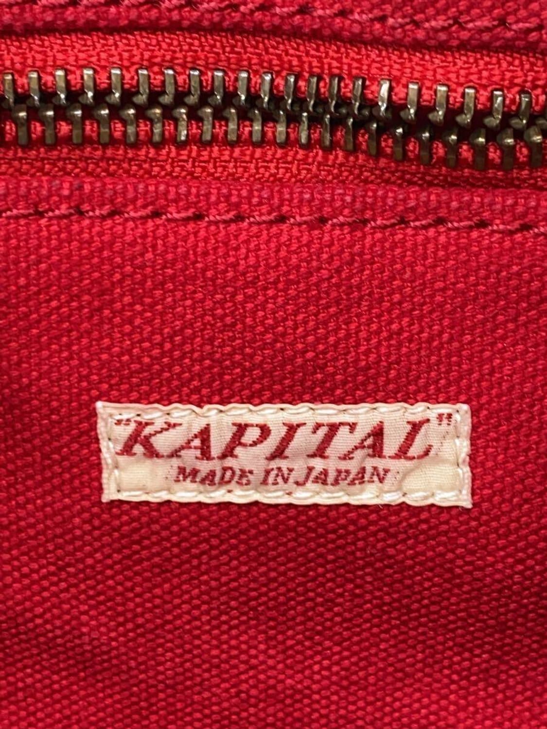 (착샷o) Kaital 캐피탈 No.6 캔버스 스누프킨 백 레드 상품이미지4