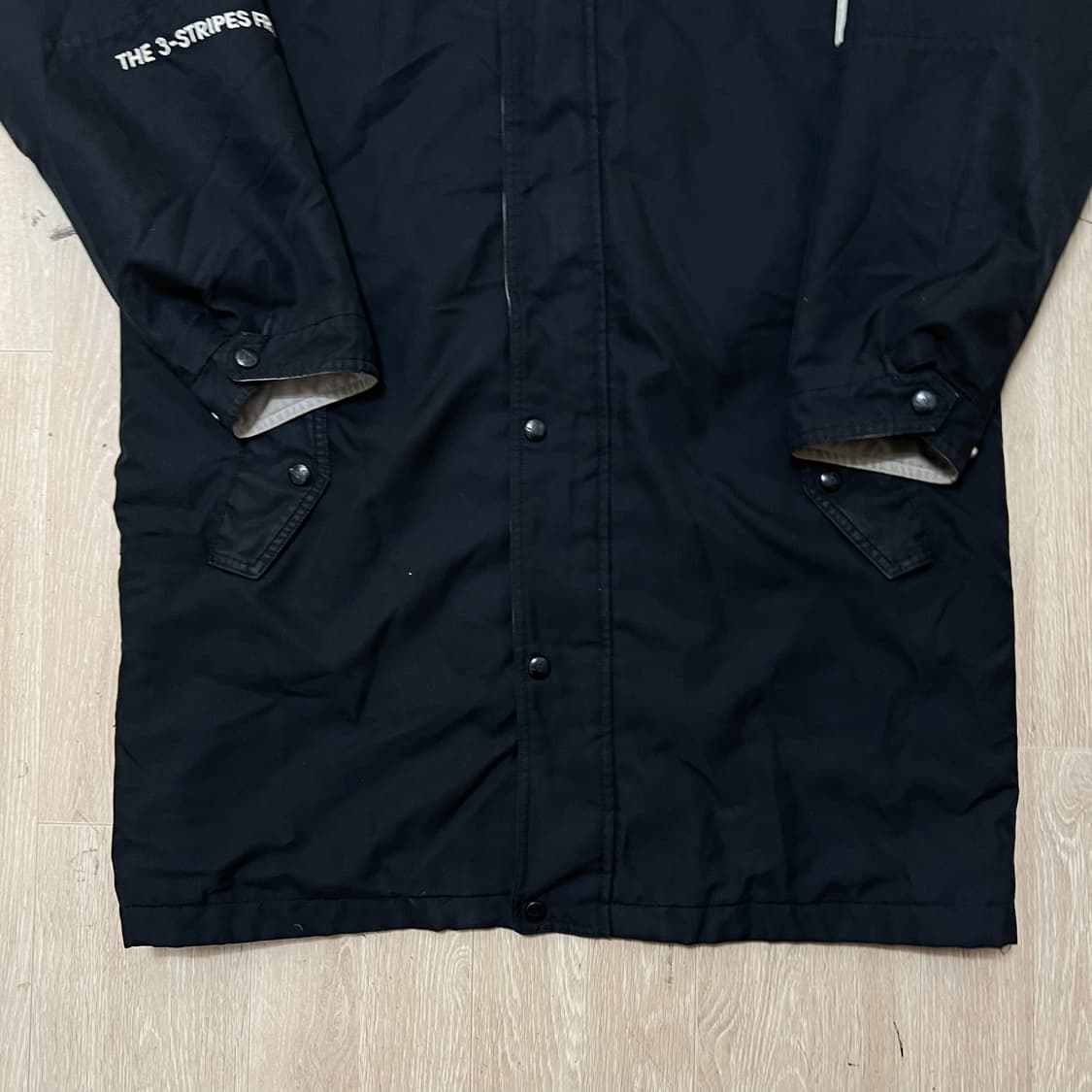 아디다스 빅로고 사이드라인 후드 롱패딩 M/95  상품이미지5