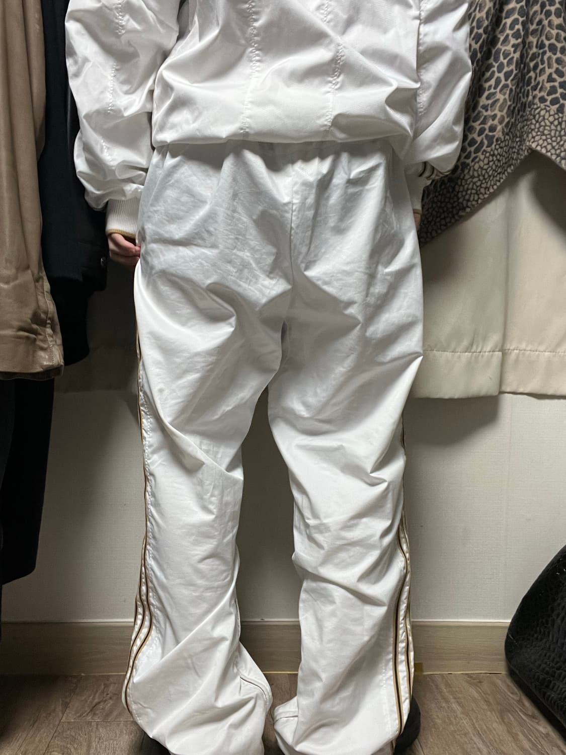 00s 아디다스 화이트 골드 메탈릭 셋업 웜업 져지 상품이미지9