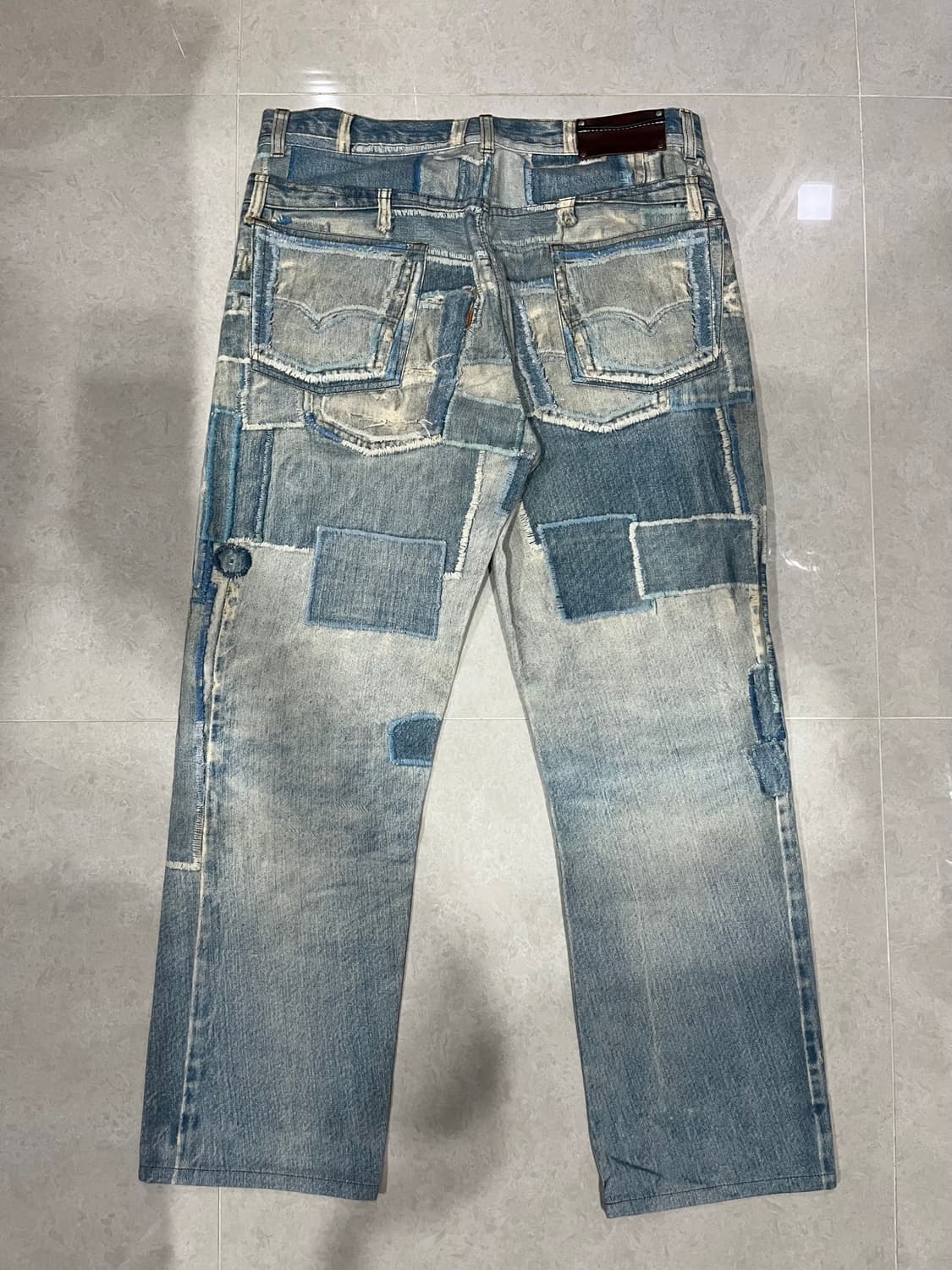 드리스반노튼17ss dtp 패치워크 데님진 상품이미지4