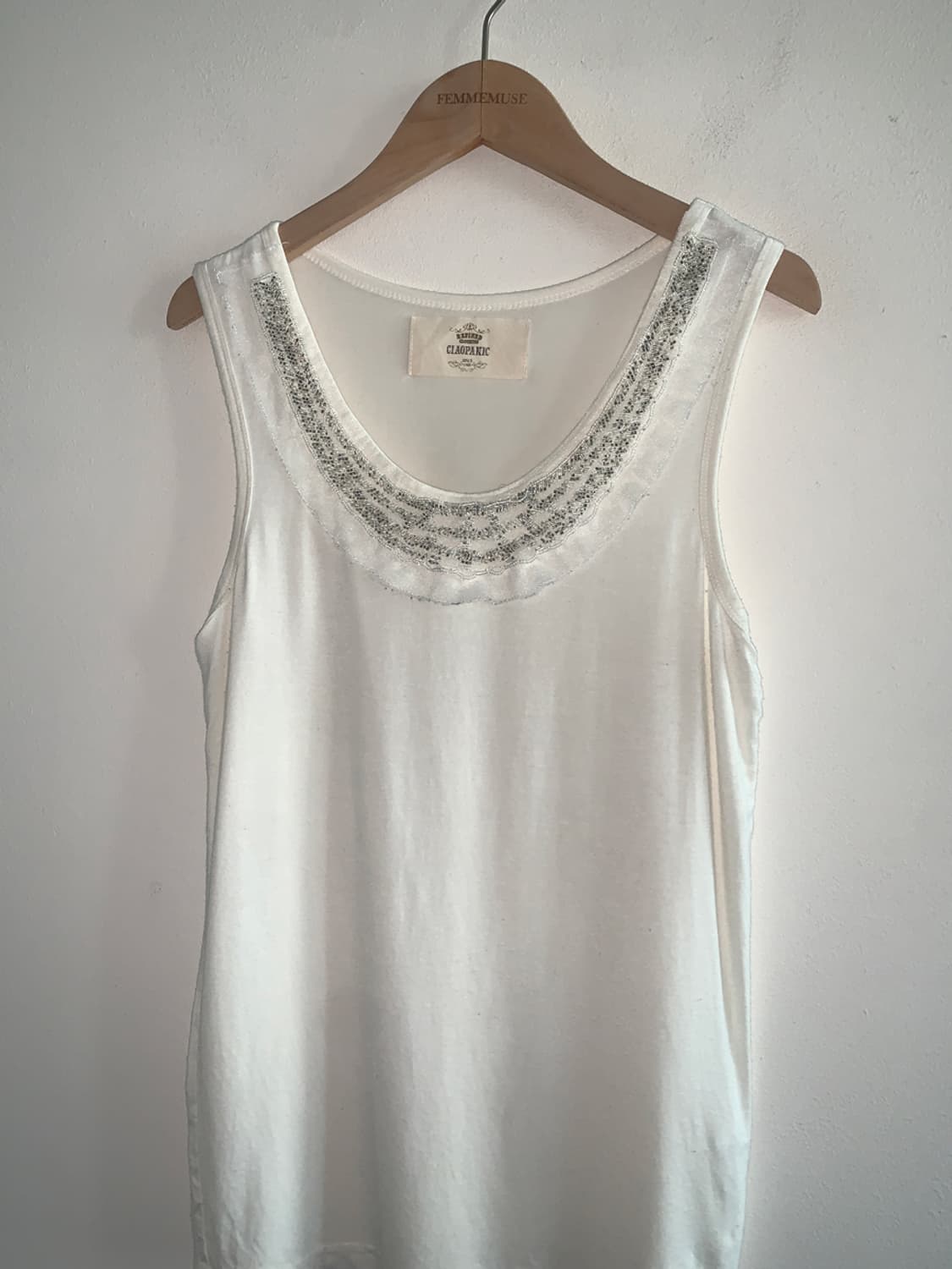 Beads u neck sleeveless top 상품이미지2