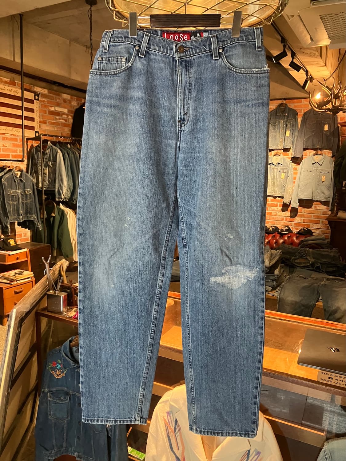 90s USA 빈티지 리바이스 실버탭 루즈핏 데님 팬츠 상품이미지2