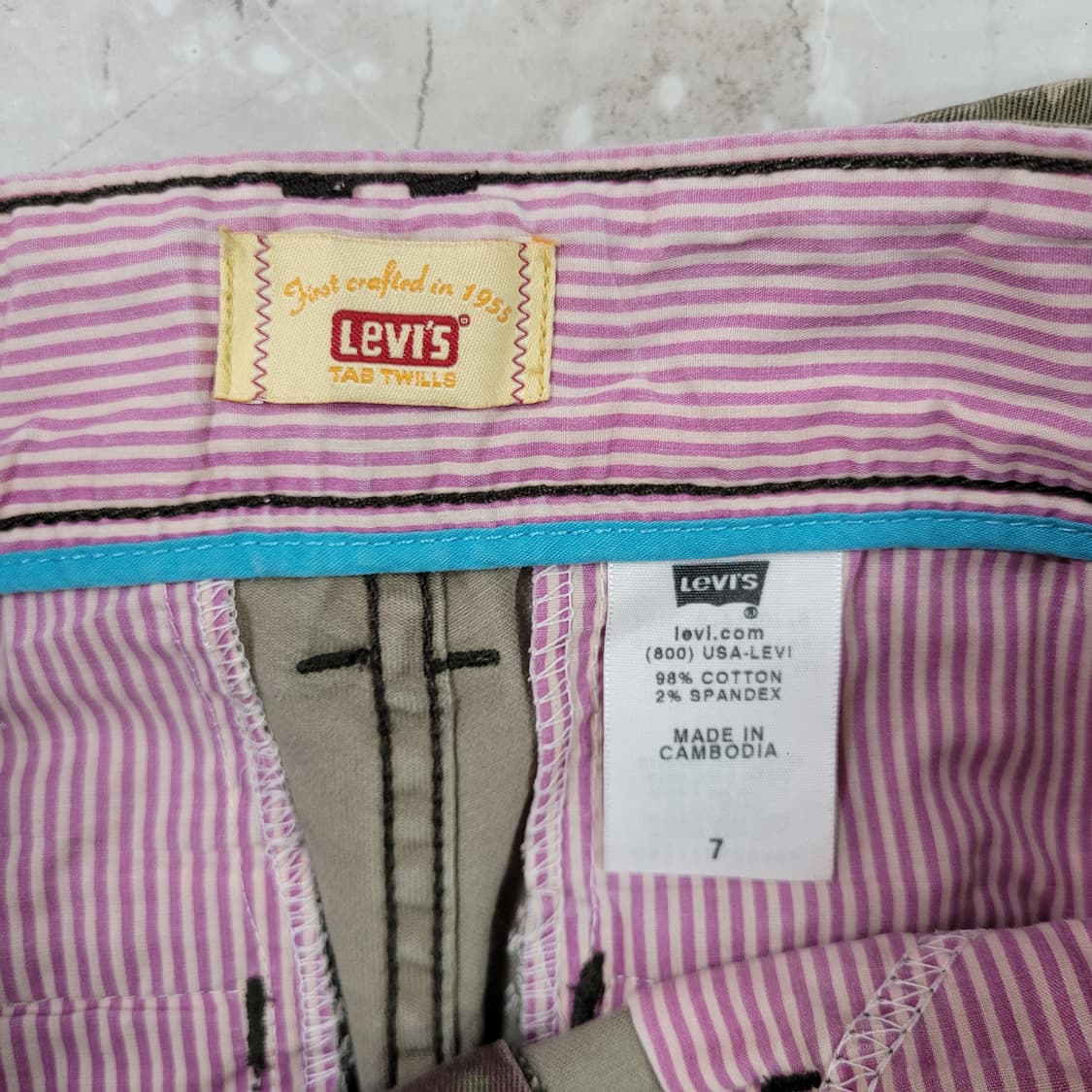 Levi's tab twills 리바이스 7부 팬츠 상품이미지4