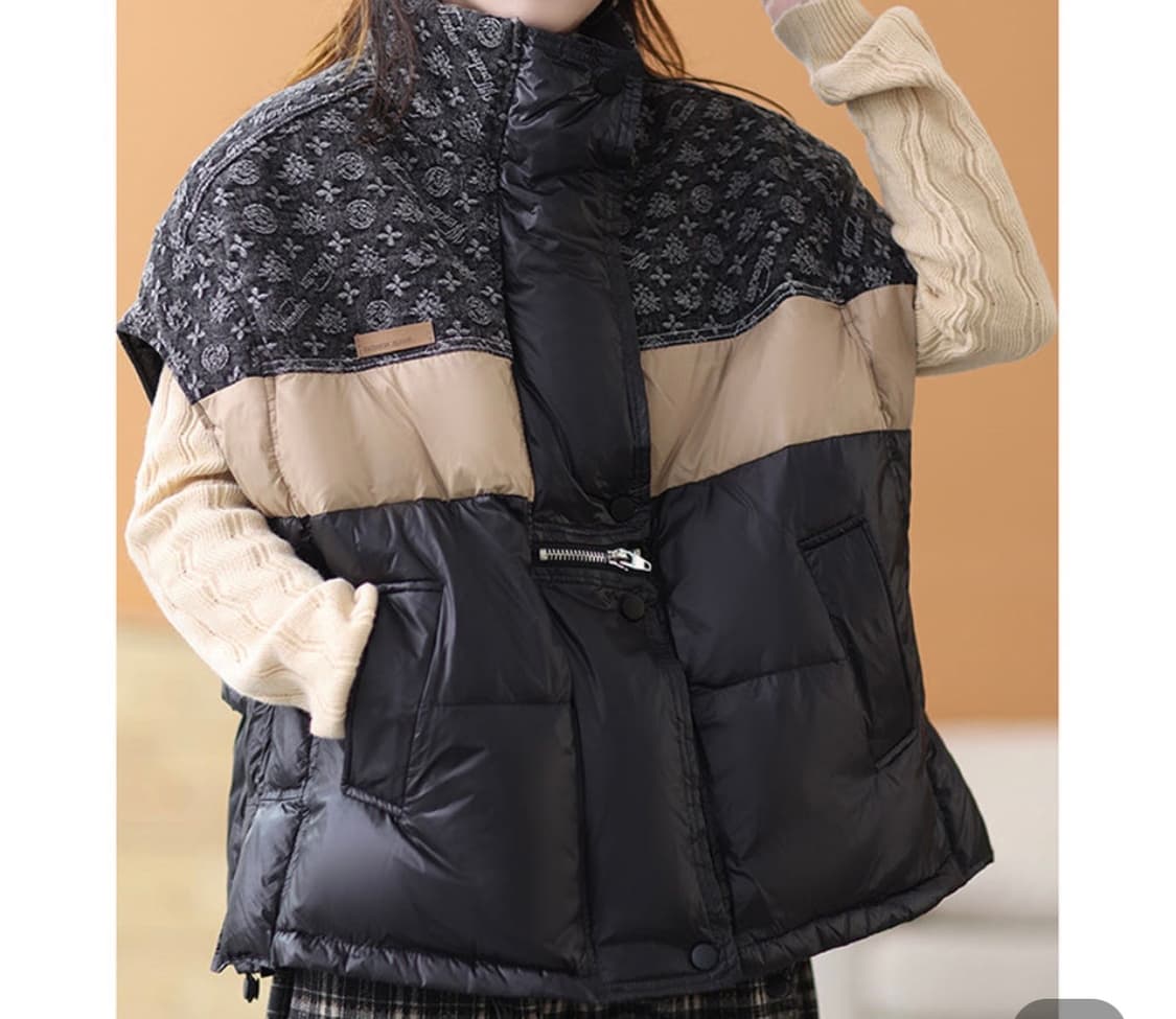 수입 오리털 패딩조끼베스트 덕다운 조끼패딩:) 루즈핏 넉넉원사이즈 소장템 상품이미지4