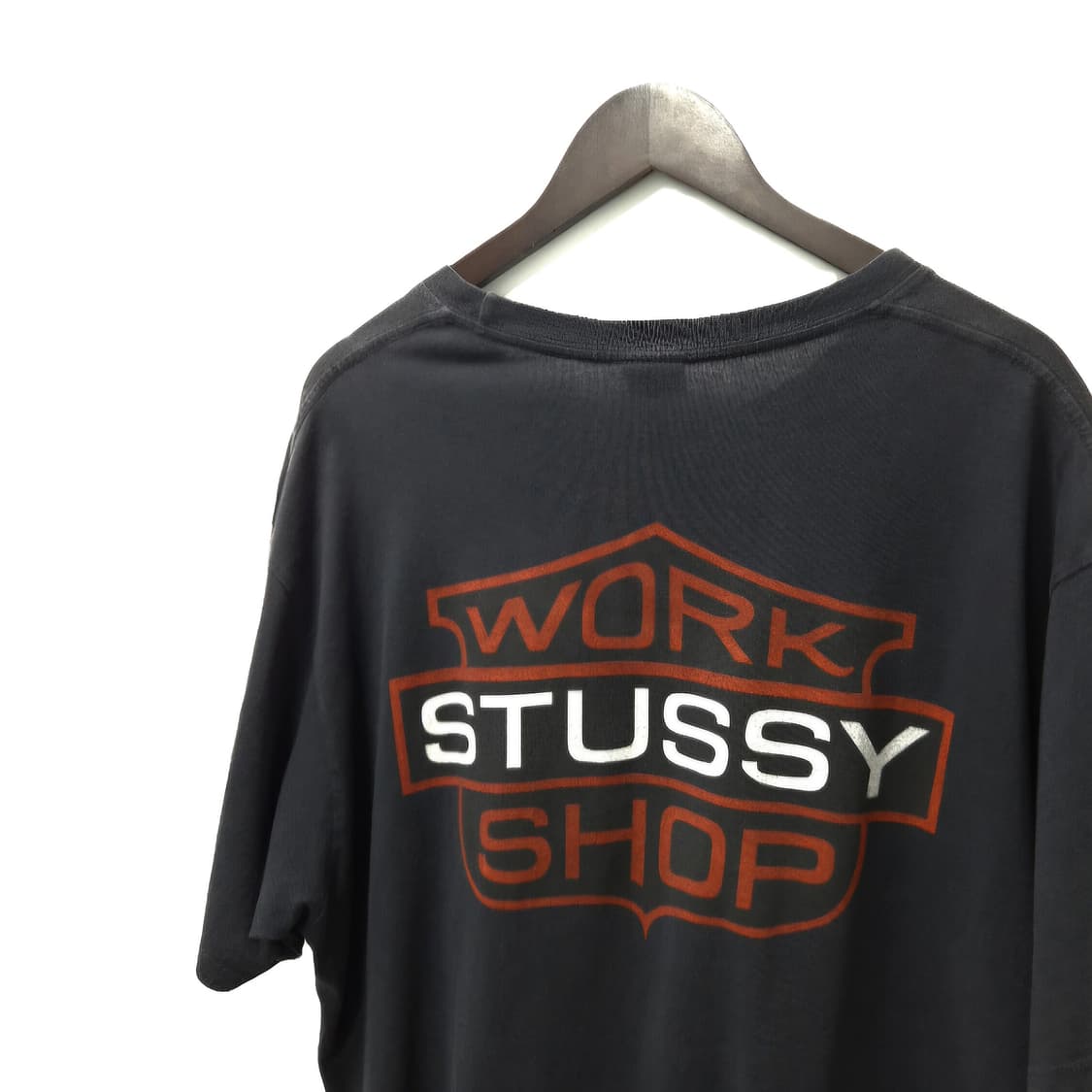 스투시 X 아워레가시 배지 피그먼트 다이드 티 블랙 티셔츠 XL 상품이미지5