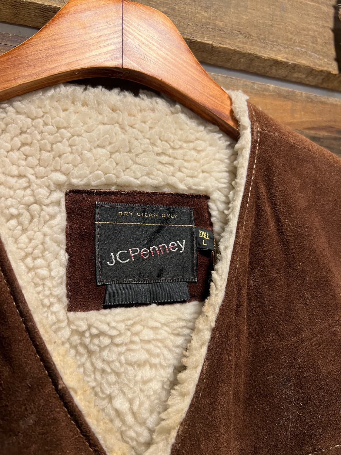[L]7~80's J.C Penny USA 카우 하이드 헌팅 베스트 상품이미지2