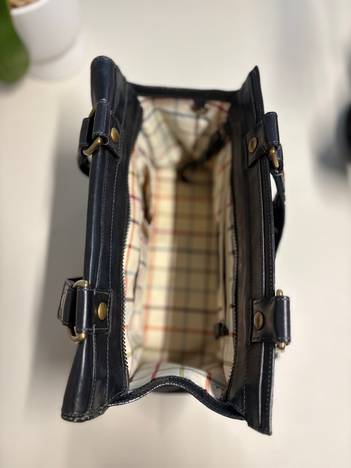 빈티지 코치 블리커 블랙 레더 사첼백 상품이미지4