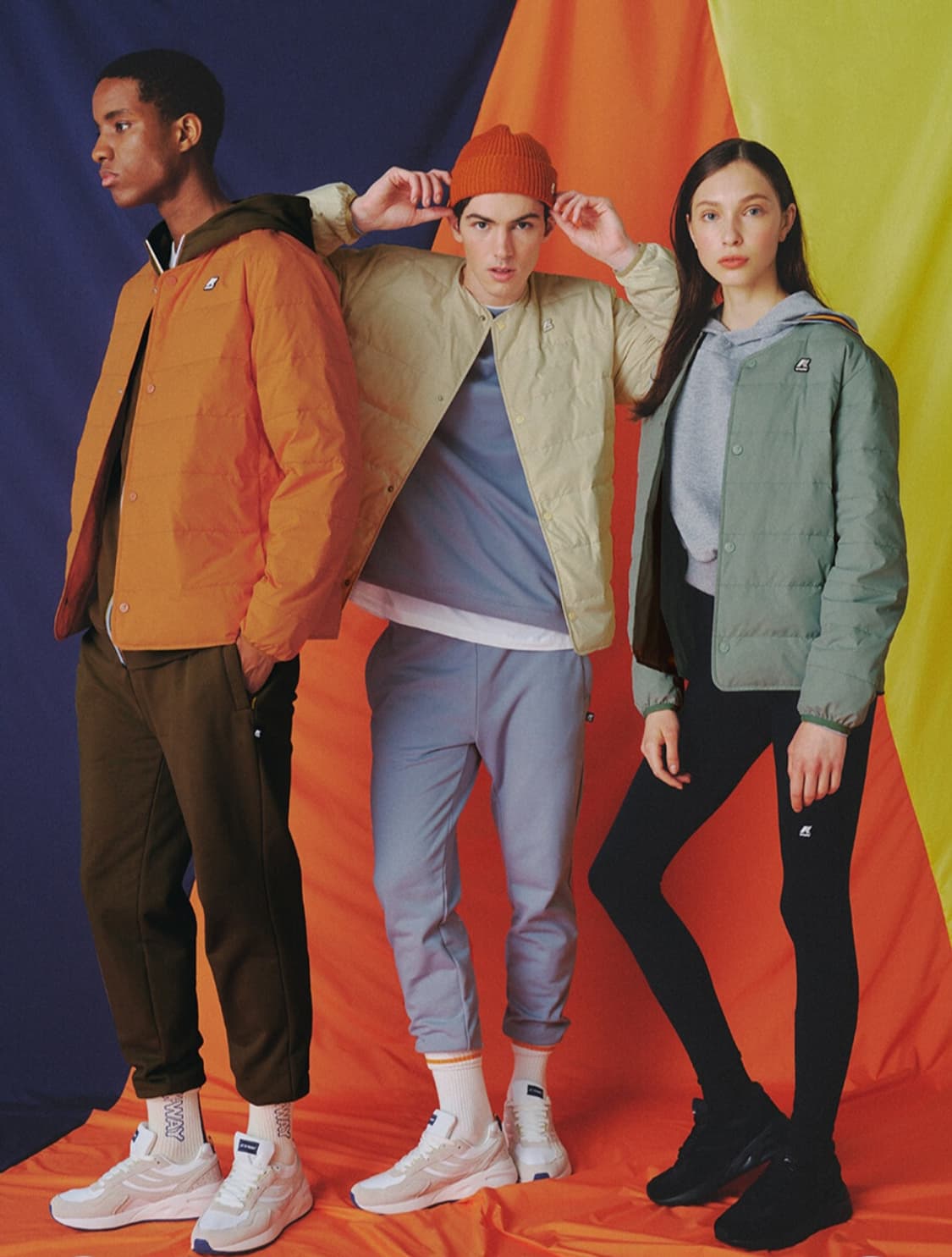 [XXL] 까웨 kway 경량패딩 퀼팅자켓 깔깔이 다크오렌지 후리스 점퍼 상품이미지3