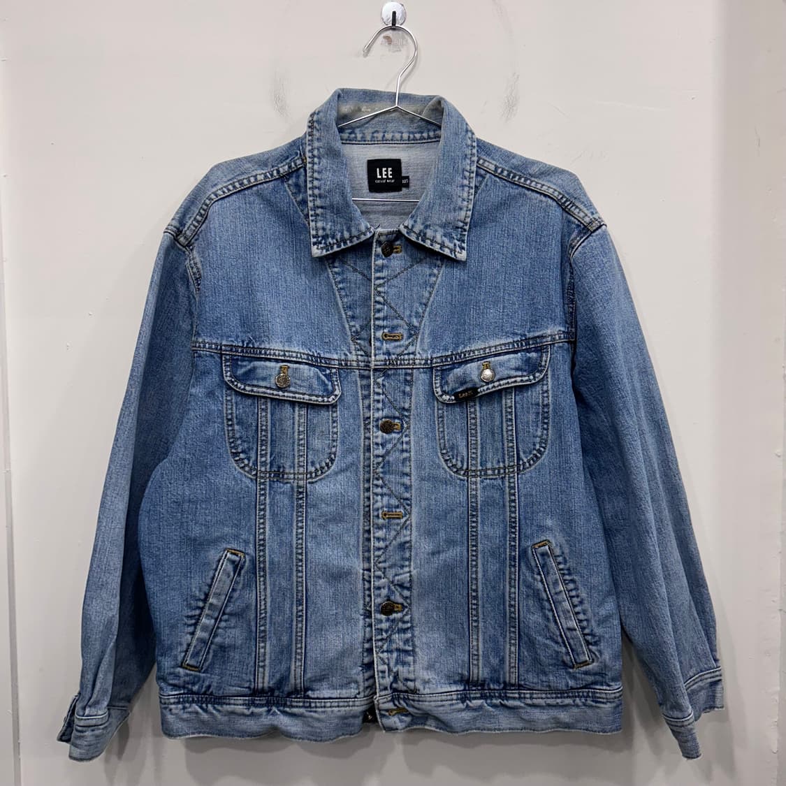 90s Lee 포켓 라이트블루 데님 트러커자켓 상품이미지2