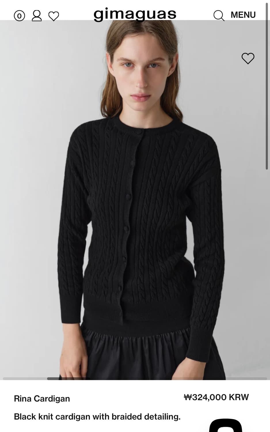 [S,M]기마구아스 RINA 가디건/블랙 상품이미지7