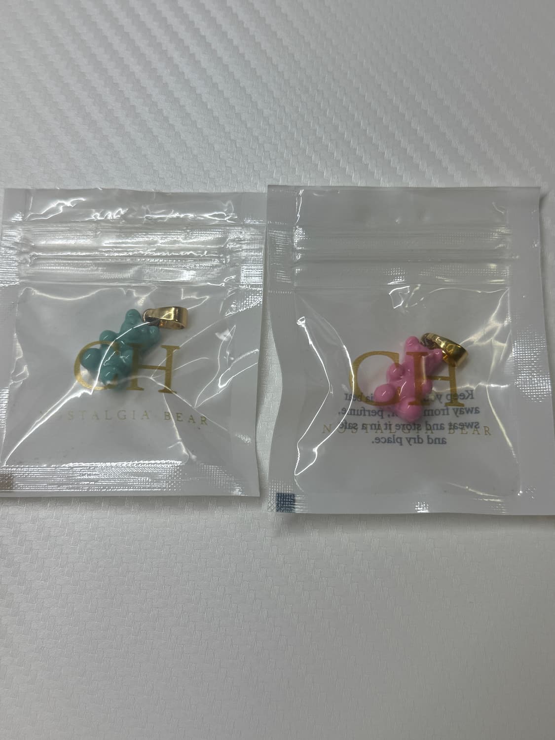 크리스탈헤이즈 곰돌이 펜던트 민트 핑크 상품이미지2