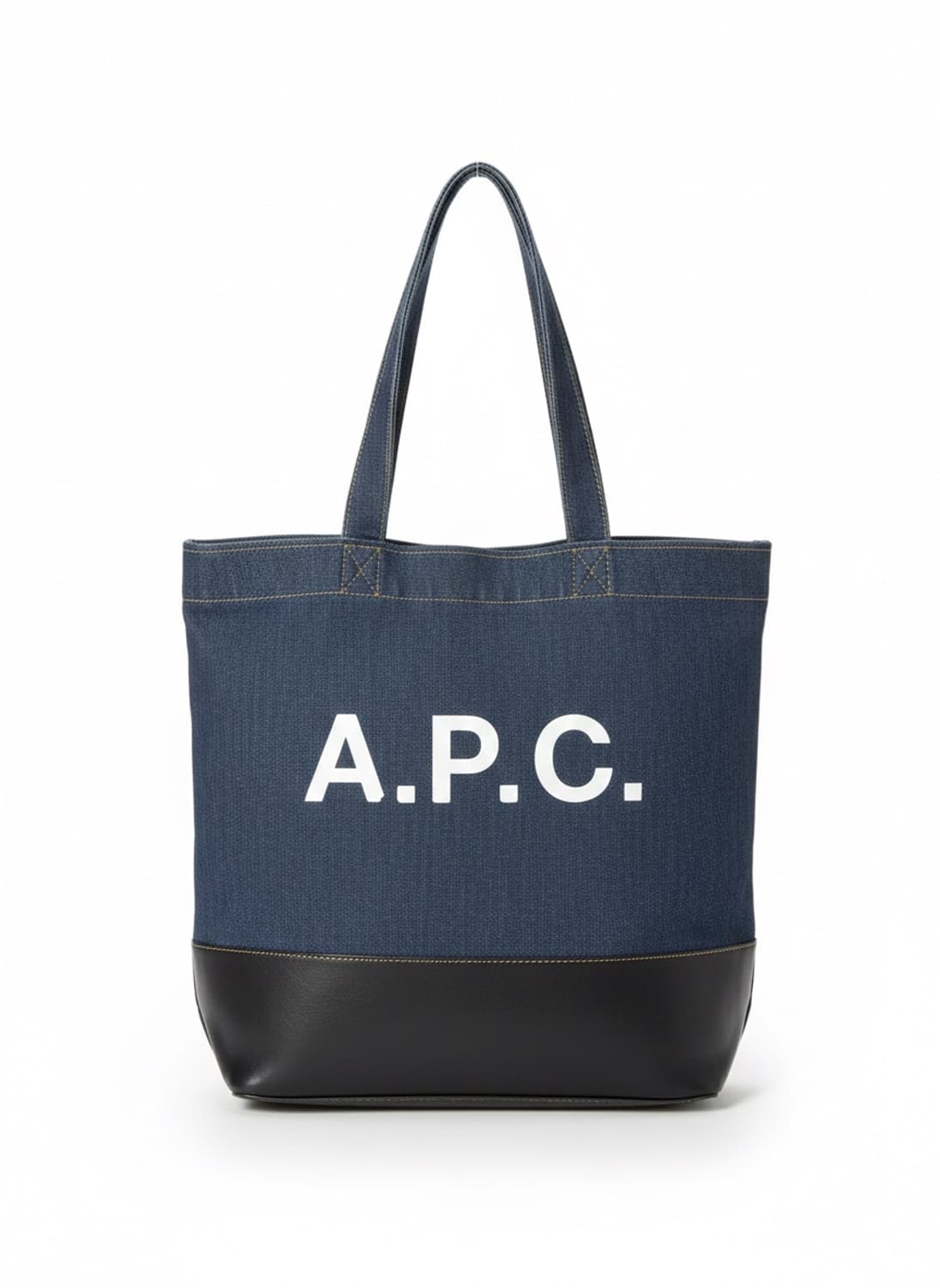 아페세 악셀 데님 가죽 토트백  상품이미지1