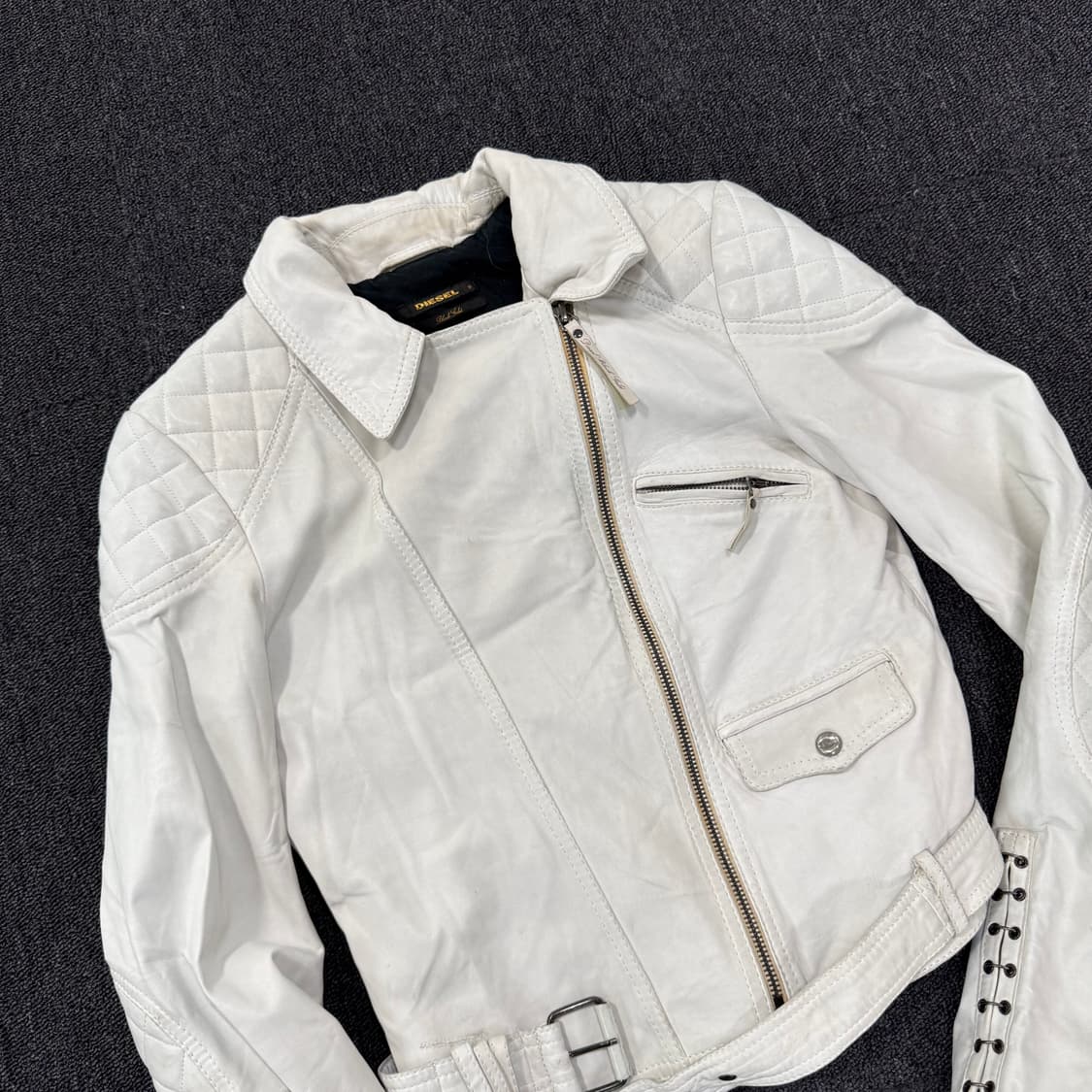 디젤 양가죽 바이커 라이더 자켓 상품이미지2