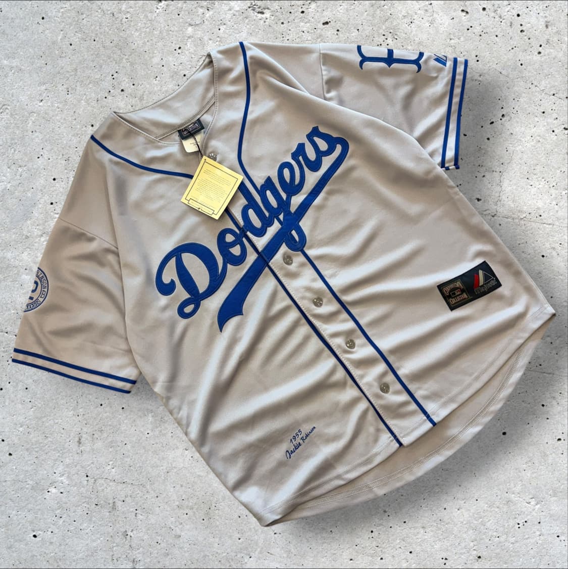 [L] 마제스틱 다저스 로빈슨 야구 유니폼 반팔 져지 D611 상품이미지1