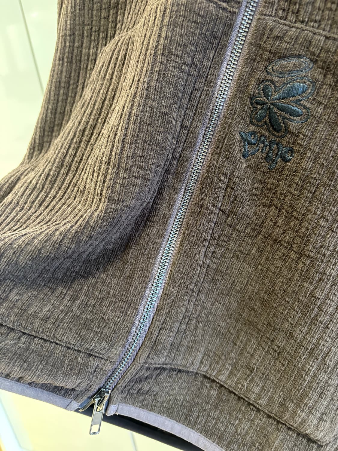 글랙 지꾸 드로플랫 라쿤 퍼 집업 후드 브라운 L 상품이미지7