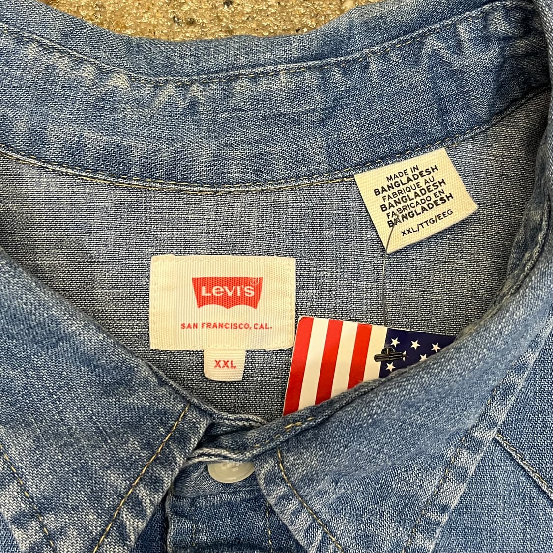 미국 빈티지 리바이스 데님 웨스턴 셔츠 상품이미지8