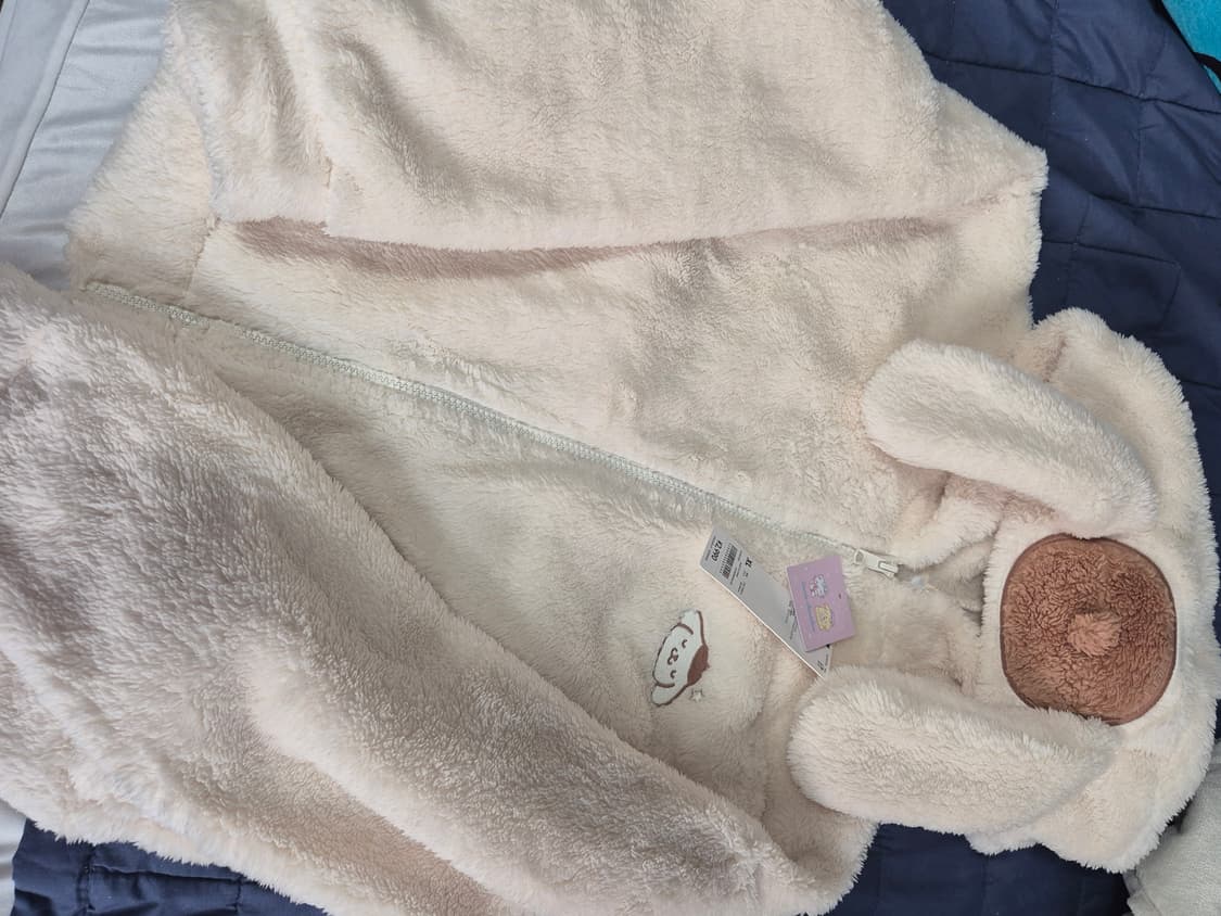 지유 GU 산리오 폼폼푸린 플리스 후드집업 상품이미지2