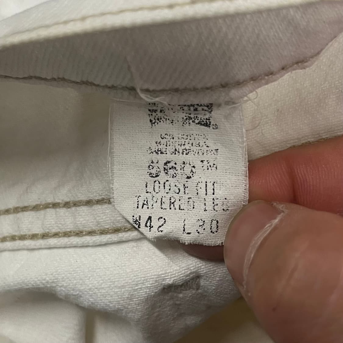 90s USA Levis560 화이트진 (41“) 상품이미지5