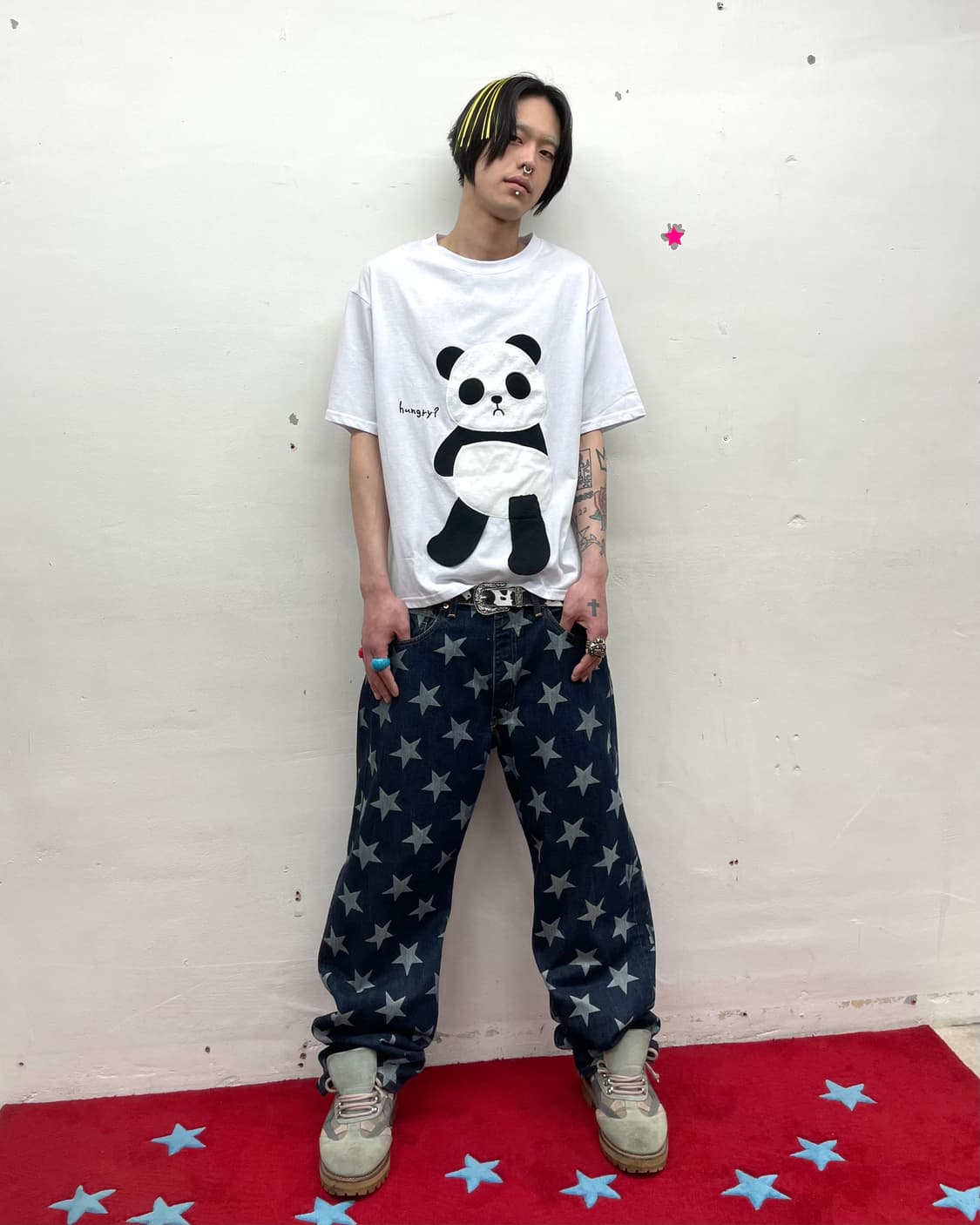 3D Panda White T-shirt 상품이미지4