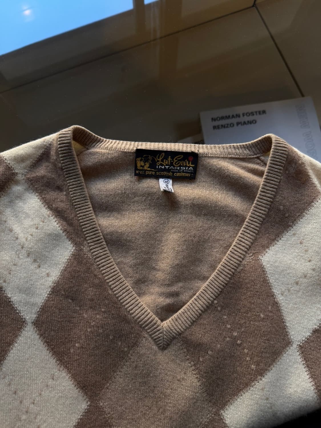 인타르시아 아가일 니트 남성100 상품이미지6