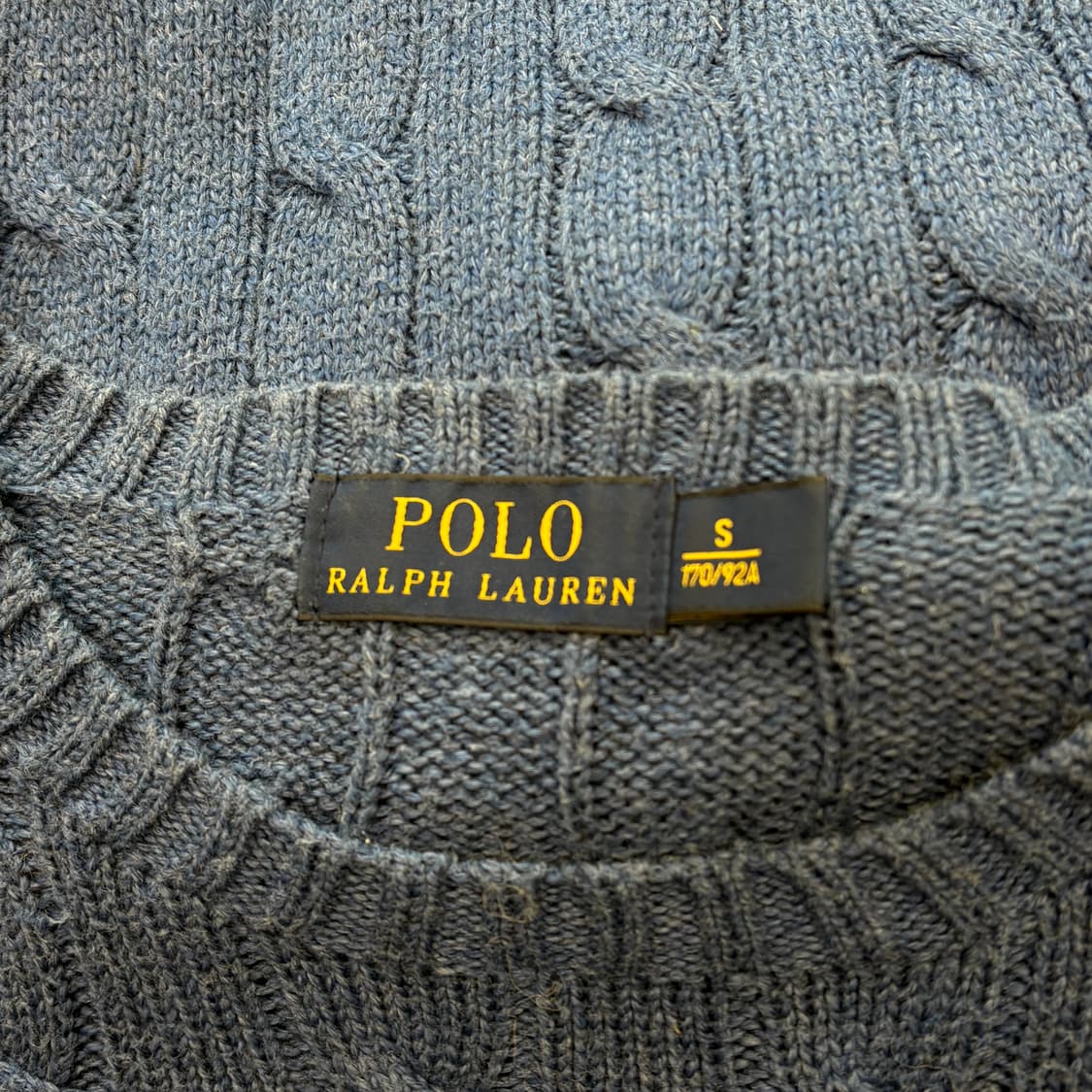 Polo Ralph Lauren 스카이블루 코튼 케이블 라운드넥 니트 상품이미지3