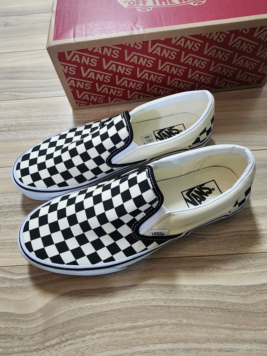반스클래식슬립온체커보드운동화스니커즈275사이즈 상품이미지1