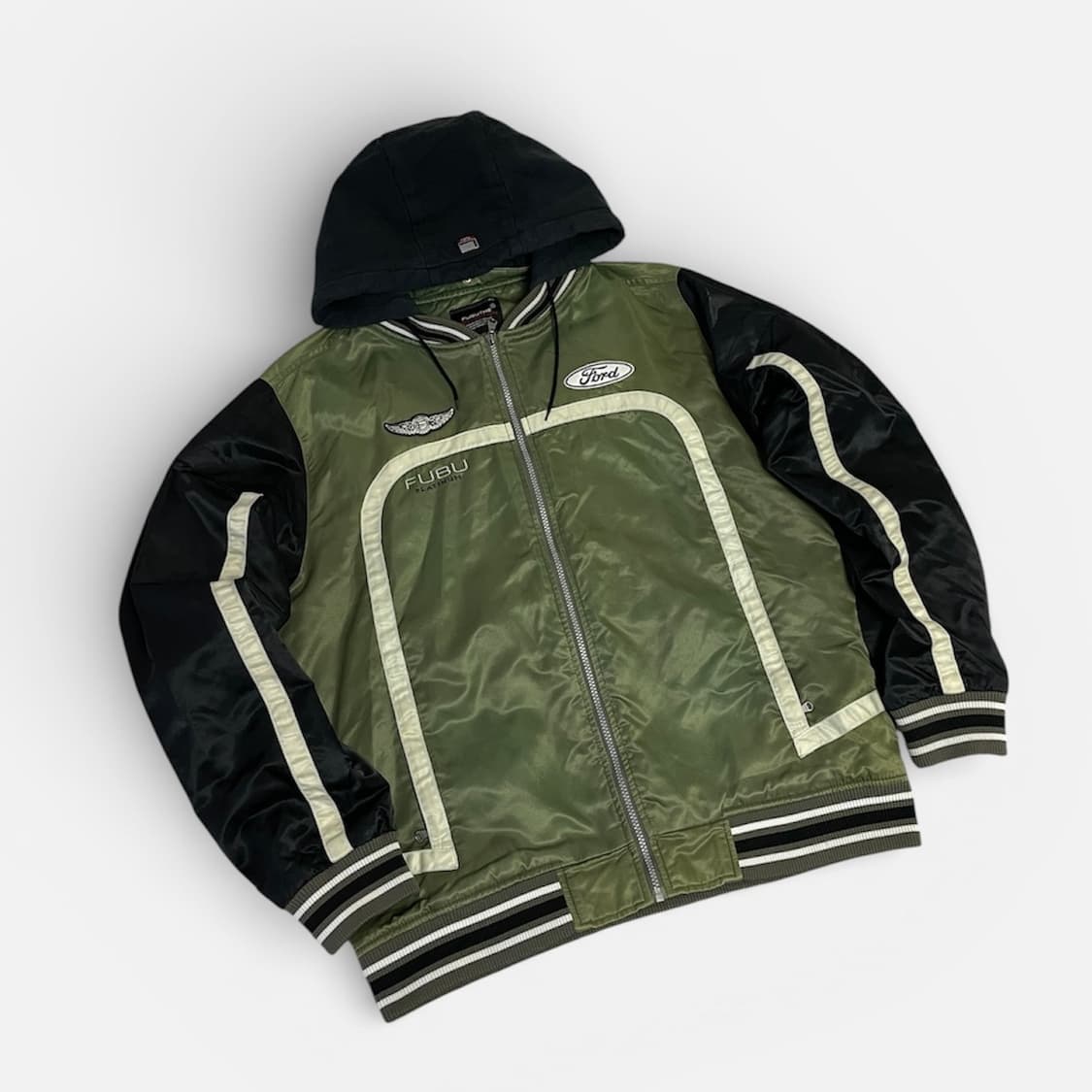 [FUBU] 후부 포드 콜라보 레이싱 자켓 카키 점퍼 상품이미지1
