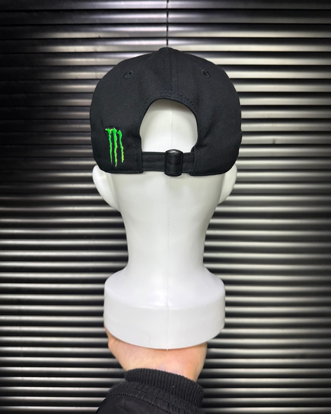 몬스터 에너지 드링크 M 로고 자수 스트릿 펑크 블랙 야구 모자 볼캡 상품이미지3