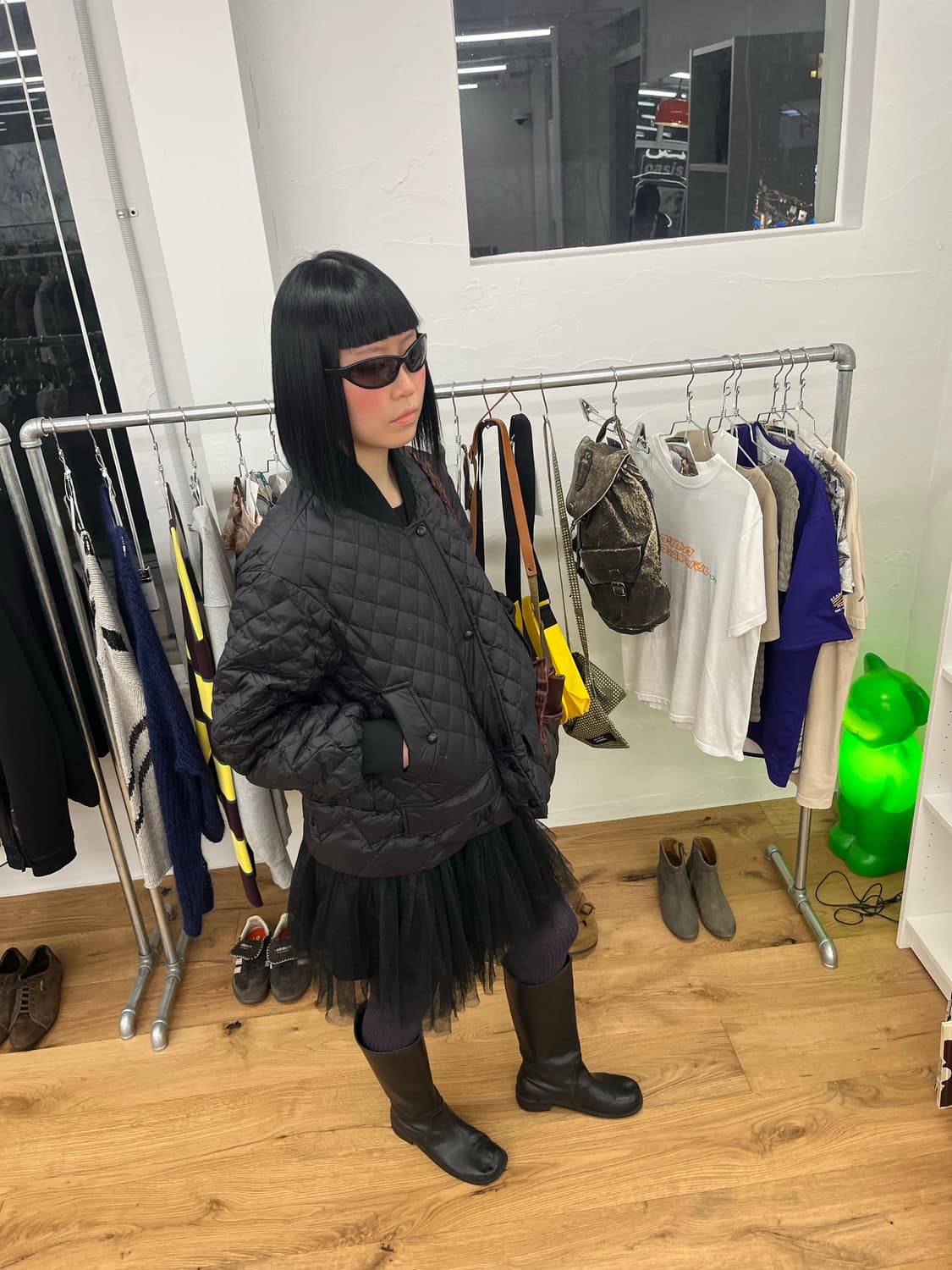 빈티지 블랙 퀄팅 자켓 상품이미지1