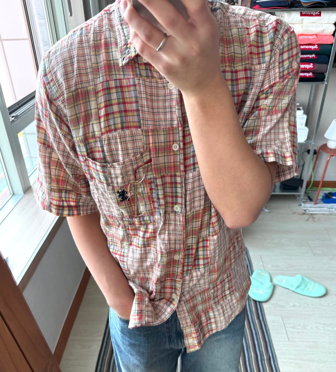 90s 올드 스투시 체크 셔츠 상품이미지3
