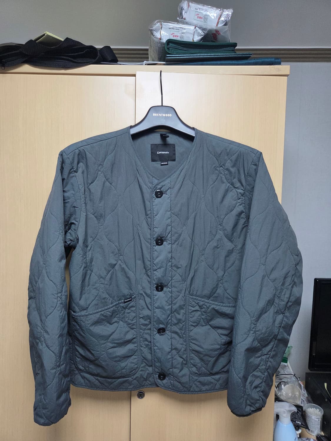 커버낫 웨이브 퀄팅 자켓 차콜그레이
 M 상품이미지2